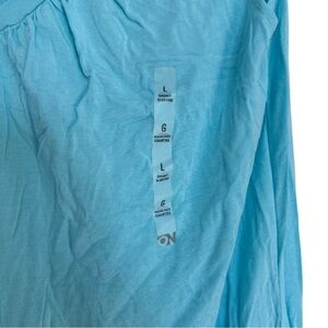 Aqua V-Neck Short-Sleeve Top